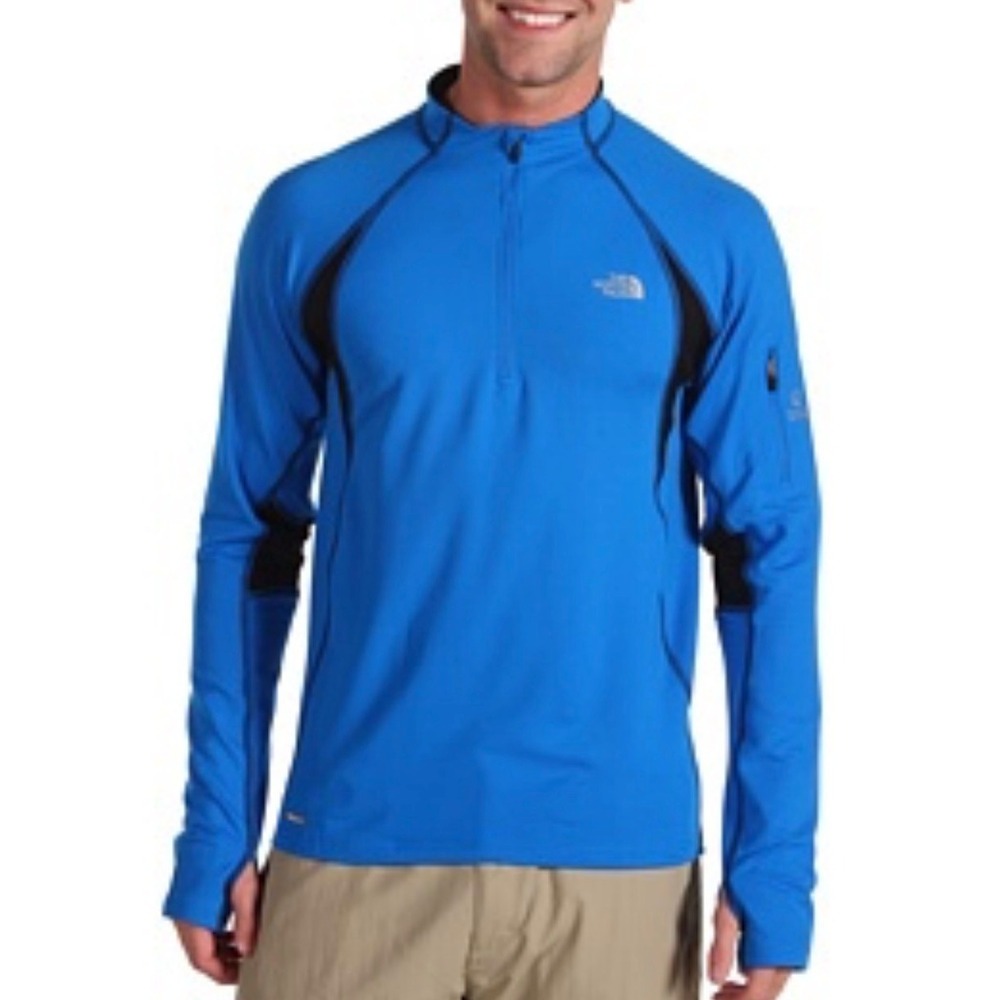 Men's The North Face Size XL Flight Series VaporWick Athletic Pullover Blue Blk
